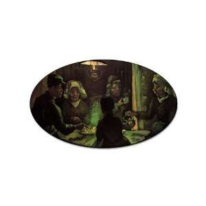  The Potato Eaters By Vincent Van Gogh Oval Sticker 