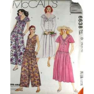  McCalls 6638 Pattern Misses Jumpsuit and Dress Size D 12 
