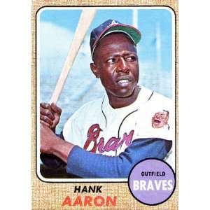  Hank Aaron Unsigned 1968 Topps Card: Everything Else