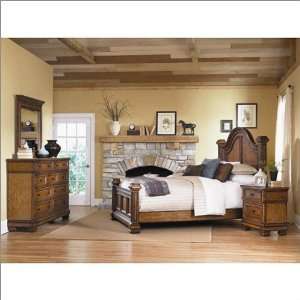  Cal King Legacy Classic Larkspur Low Post Bed in Caramel 