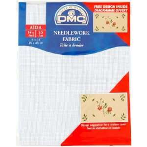  Aida Needlework Fabric 14 Count 14 X 18 Pale Blue By 