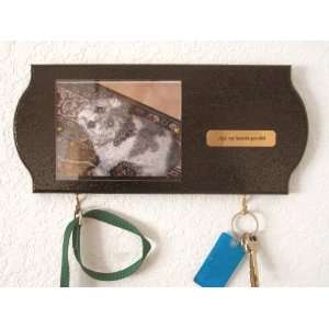  Pet photo wall display / leash holder & key hanger 