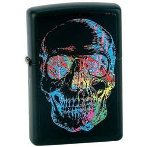  Black Matte Skull w/Multi Colored Abstract Paint: Health 