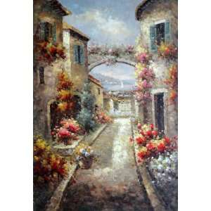  Beautiful Flower Alley in Naples, France Oil Painting 36 x 