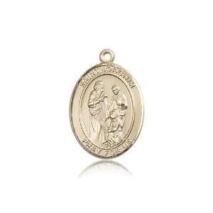  14kt Gold St. Saint Joachim Medal 1 x 3/4 Inches 7348KT 