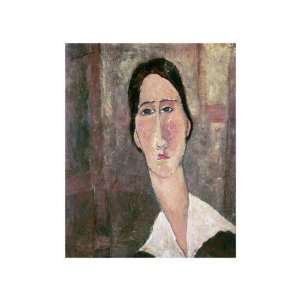  Portrait Of Jeanne Hebuterne by Amedeo Modigliani. size 