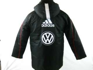 Adidas DC United Men XL Stadium Winter Jacket Coat Black Soccer Jersey 