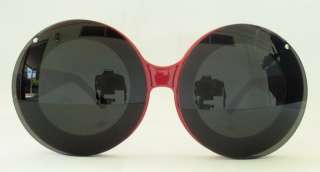 Big Mickey Mouse Flip Up Round Lady Red Sunglasses  