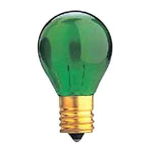 Bulbrite 702410   10S11TG   10 Watt S11 Transparent Green Light Bulb 