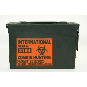  zombie permit Ammo box (DECAL) NO BOX INCLUDED 1 decal 7 
