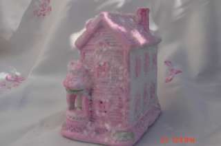 HP SHABBY CHIC ROSES PINK CHRISTMAS VILLAGE HOUSE VICTORIAN FRENCH P.E 