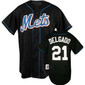  Carlos Delgado Black Majestic MLB Alternate Replica New 