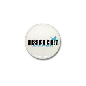  Russian Girls Do It Better Funny Mini Button by  
