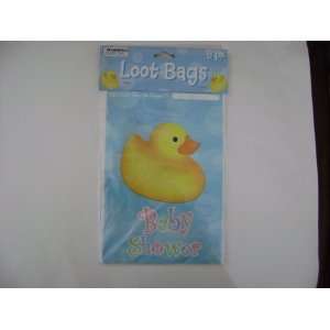 BABY SHOWER YELLOW DUCKIE PARTY SUPPLY TREAT LOOT BAGS