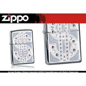   Chrome Zippo Lighter Brand New Austrian Crystals