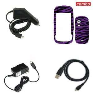  Samsung M850 Instinct HD Combo Purple/Black Zebra Design 