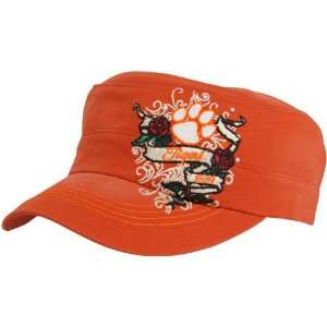   Tigers Ladies Orange Eve Adjustable Military Style Hat: Sports