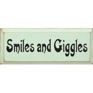 Smiles & Giggles Wooden Sign