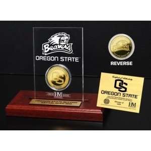 Oregon State Beavers 24KT Gold Coin Etched Acrylic  Sports 