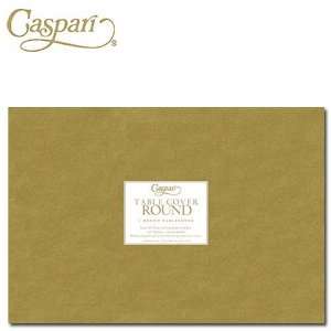  Caspari Table Covers 8990TPR Gold Round Table Cover 