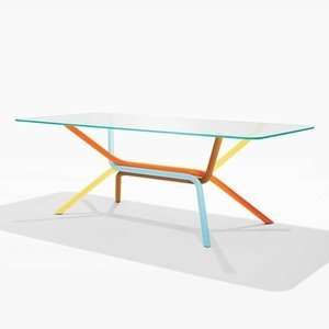  Knoll Ross Lovegrove Rectangular Table with Multi Color 