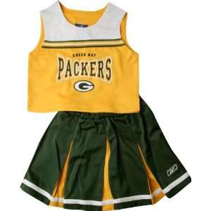  Green Bay Packers Girls 7 16 2 Pc Cheerleader Jumper 