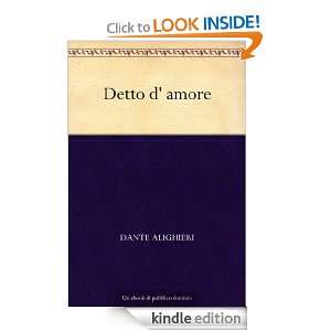 Detto d amore (Italian Edition) Dante Alighieri  Kindle 