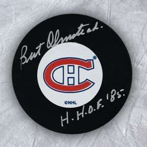  BERT OLMSTEAD Montreal Canadiens SIGNED Hockey Puck 