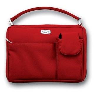    Microfiber Red with Exterior Pockets, LG Bible Cover