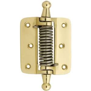  Plain Brass Screen Door Hinge With Cone & Ball Finials in 