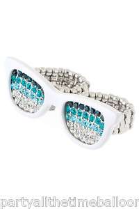 FUNKY RAYBAN SUNGLASSES TWO FINGER stretch RING  