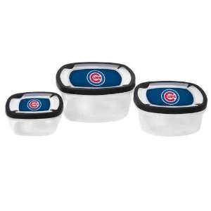   Cubs Plastic Food Storage Container 3pc Set NO BPA: Sports & Outdoors