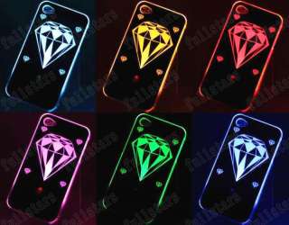 Glittery Diamond Sense Flash light LED Colors Changing Case Cover 