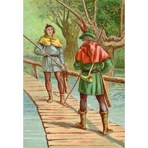  Vintage Art Robin Hood Encounter With a Giant   11979 9 