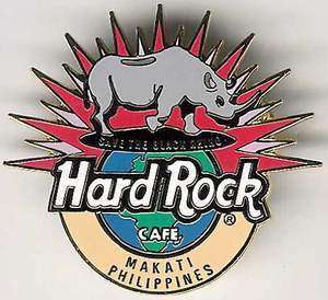   Cafe MAKATI 1997 Save the Black Rhino PIN Endangered Species Series