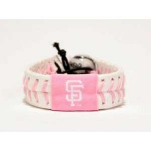  Gamewear MLB Leather Wrist Bands   Giants ( Pink)