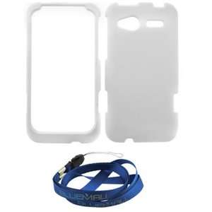 com GTMax White Hard Rubberized Snap On Case for T Mobile HTC Bresson 