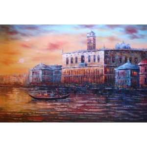  24X36 inch Cityscape Art Oil Painting Italy Venice 