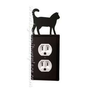  Wrought Iron Cat Single Outlet Cover