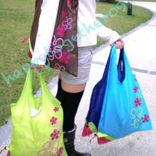 2x Strawberry Folded Reusable Shopping Bag Tote Satchel (color random 