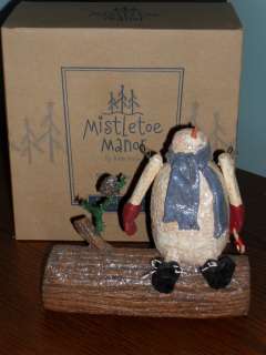 Demdaco Mistletoe Manor WAITING FOR SANTA Snowman NIB  