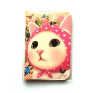  Jetoy Choo Choo Kitty Cat Pink Hood Passport Cover Id 