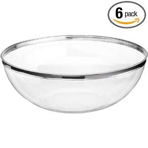  Mozaik Round Bowl, Silver Rimmed (128 Ounce), 1 Count Bowl 