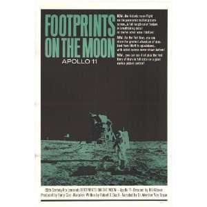  Footprints on the Moon Apollo 11 Movie Poster (11 x 17 