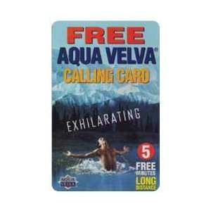 com Collectible Phone Card 5m Aqua Velva Promo Snow Capped Mountain 