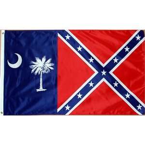  Rebel South Carolina Flag   3 foot by 5 foot Polyester 