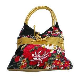  Black Linen Flower Handbag: Everything Else