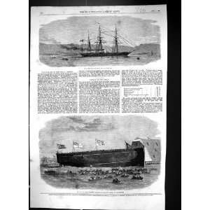  1863 Alabama Port Royal Jamaica Ship Launch Iron clad 