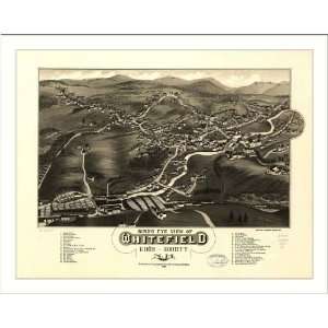 Historic Whitefield, New Hampshire, c. 1883 (L) Panoramic Map Poster 
