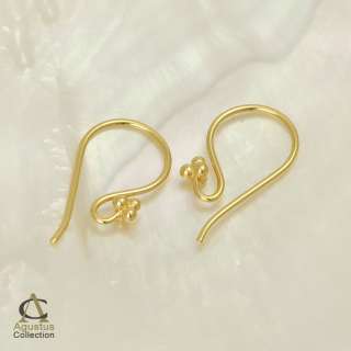   Hang in Hook Earring Findings 925 Sterling 3 Micron Gold Plated  